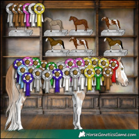 Horse Color:White Spotted Brown Pearl Dun Splash Tobiano 