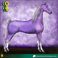 Horse Color:Watercolor White Spotted Silver Black 