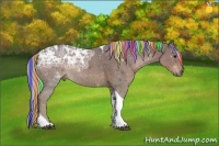 Horse Color:Painted Silver Black Ice Tobiano 