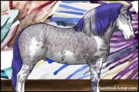 Horse Color:Gray Watercolor Buckskin Ice Pearl Splash Tobiano Rabicano