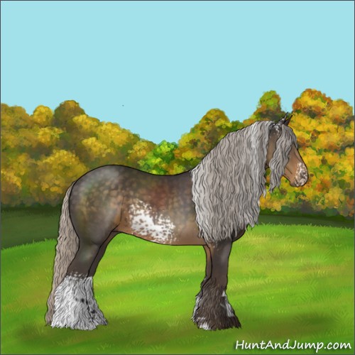 Horse Color:White Spotted Silver Smoky Black Sabino