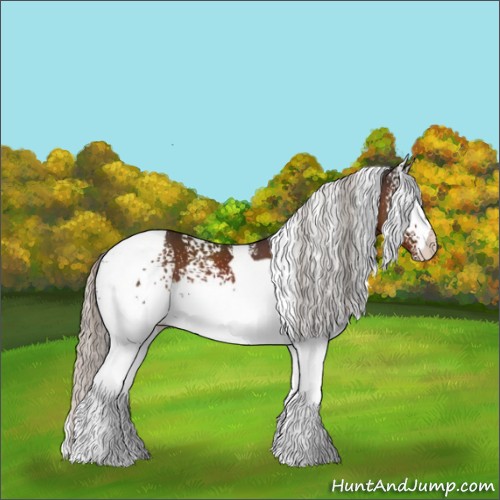 Horse Color:White Spotted Silver Brown Tobiano