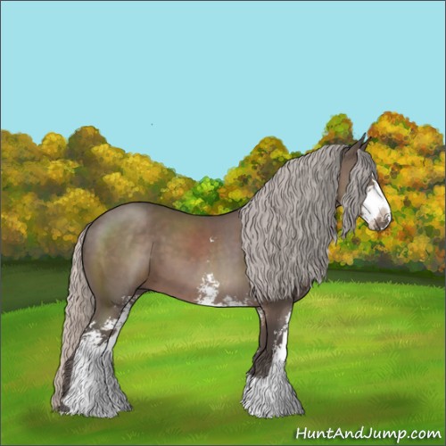 Horse Color:Silver Black Sabino