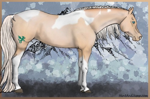 Horse Color:Silver Buckskin Pearl Tobiano 