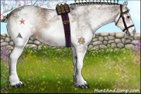 Horse Color:White Spotted Silver Blue Onyx 