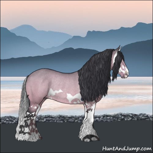 Horse Color:Brown Chinchilla Dun Splash Rabicano
