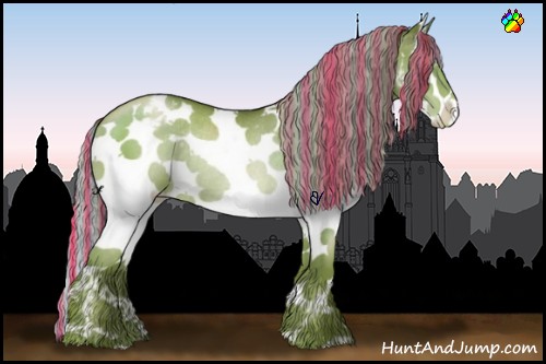 Horse Color:Painted White Spotted Liver Chestnut Pearl Splash Varnish Rabicano 