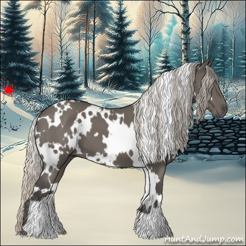 Horse Color:White Spotted Silver Black 