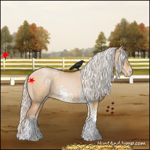 Horse Color:White Spotted Silver Brown Pearl Dun Varnish 
