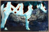 Horse Color:Thunderstruck White Spotted Brown Pearl Mushroom Frame Blanket Rabicano 