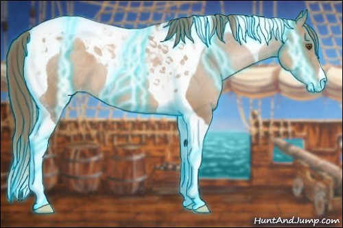 Horse Color:Thunderstruck Liver Chestnut Chinchilla Pearl Tobiano Varnish