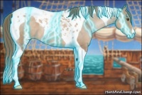 Horse Color:Thunderstruck Liver Chestnut Chinchilla Pearl Tobiano Varnish 