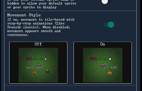 smooth movement, tile based, movement animation