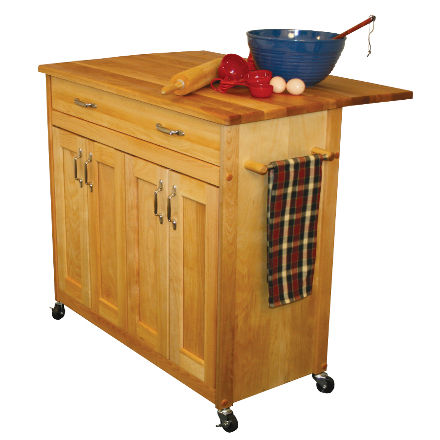 Catskill MidSized Kitchen Island Cart w/ Drop Leaf