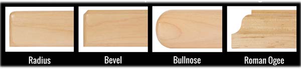 butcher block counter custom edging