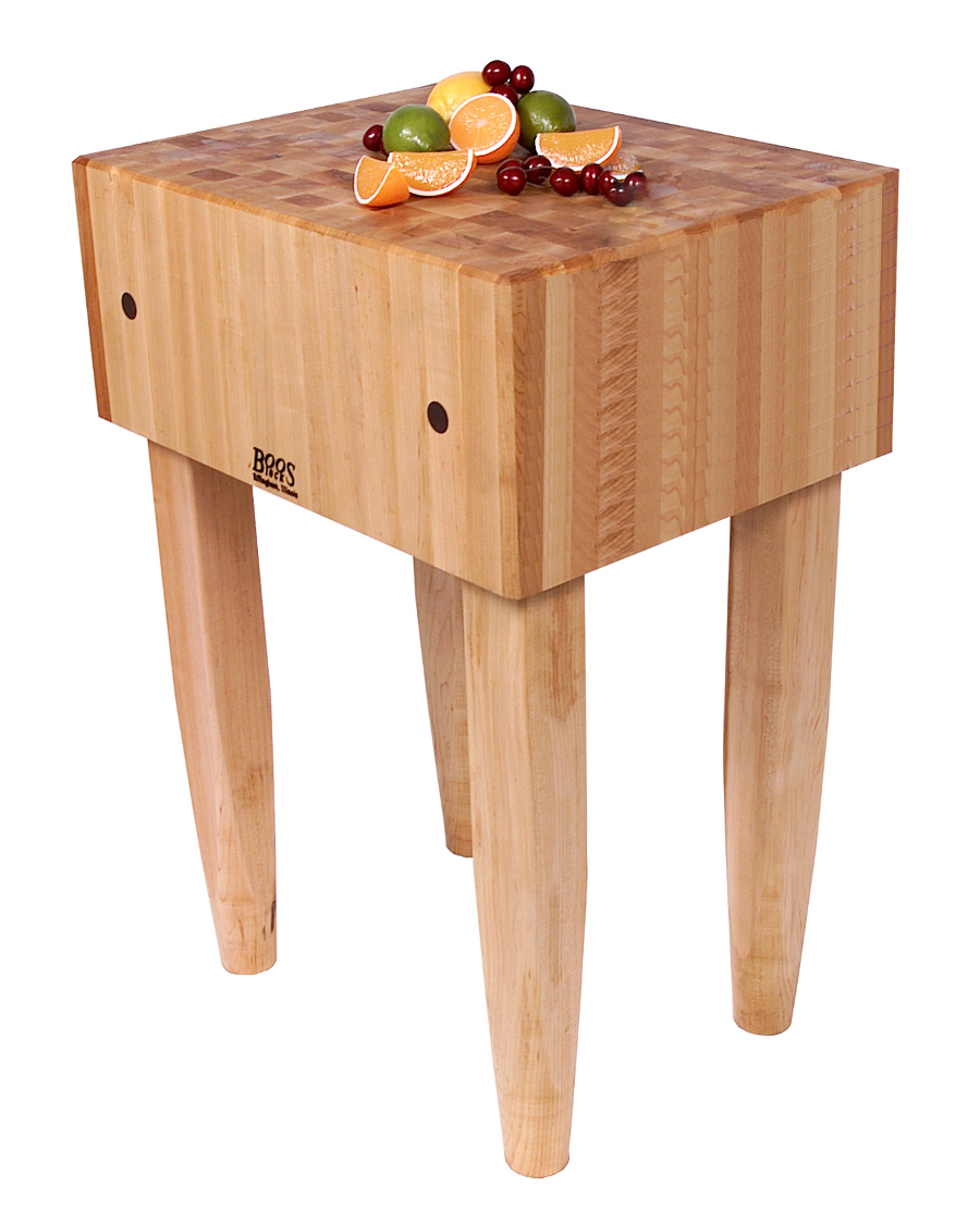 John Boos PCA Butcher Block with Wood Knife Holder