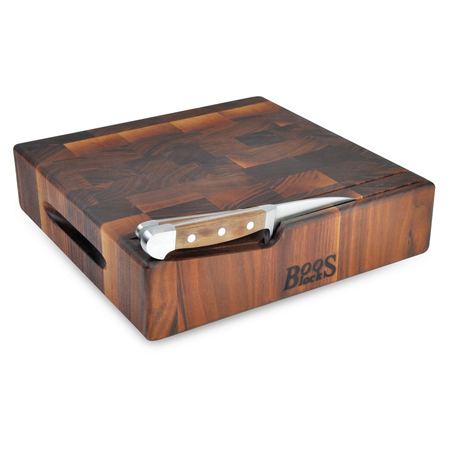 Boos 3 Inch Thick Walnut Chopping Block Knife Holder