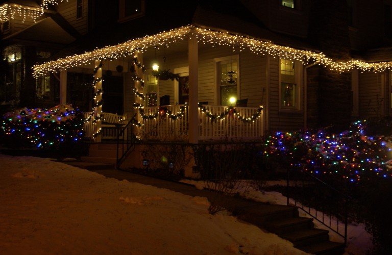 Holiday Lighting; Wyncote, Glenside, Pennsylvania, USA