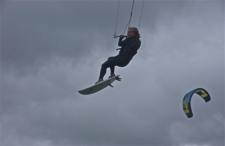 Kiteboarding; Sengekontacket; Edgartown, Martha’s Vineyard, Massachusetts, USA