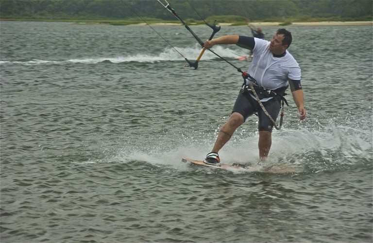 Kiteboarding; Sengekontacket; Edgartown, Martha’s Vineyard, Massachusetts, USA