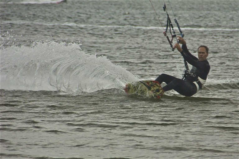 Kiteboarding; Sengekontacket; Edgartown, Martha’s Vineyard, Massachusetts, USA