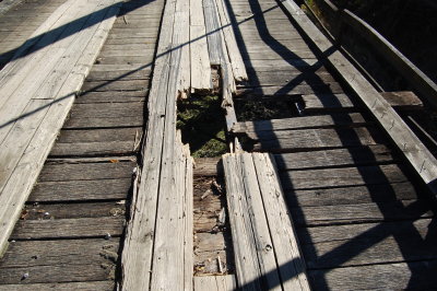 This picture shows one of the many reasons the bridge over the Salt Fork River on Co. Road 215 must be replaced.