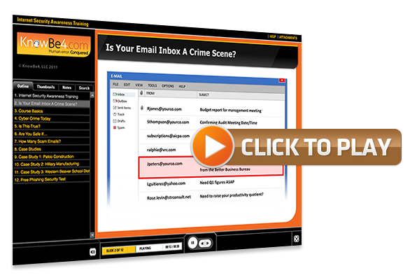 Internet Security Awareness Training Phishing Security Test