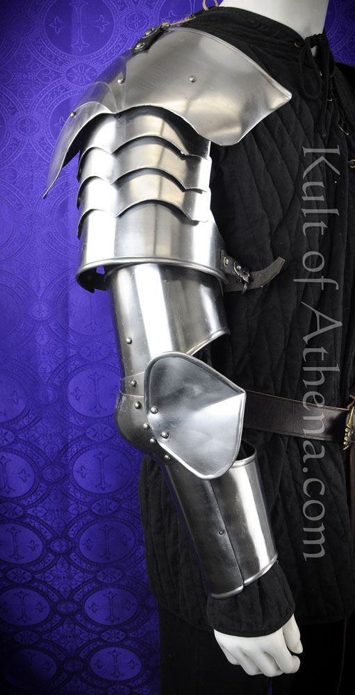 Set Of Arm Armor With Asymmetrical Pauldrons Set Of Arm Armor With Asymmetrical Pauldrons