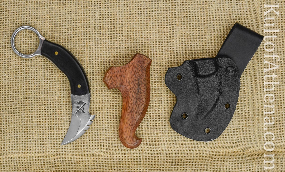 Indonesian Karambit With Tactical Sheath And Wood Scabbard Kult Of Athena Indonesian Karambit With Tactical Sheath And Wood Scabbard Kult Of Athena
