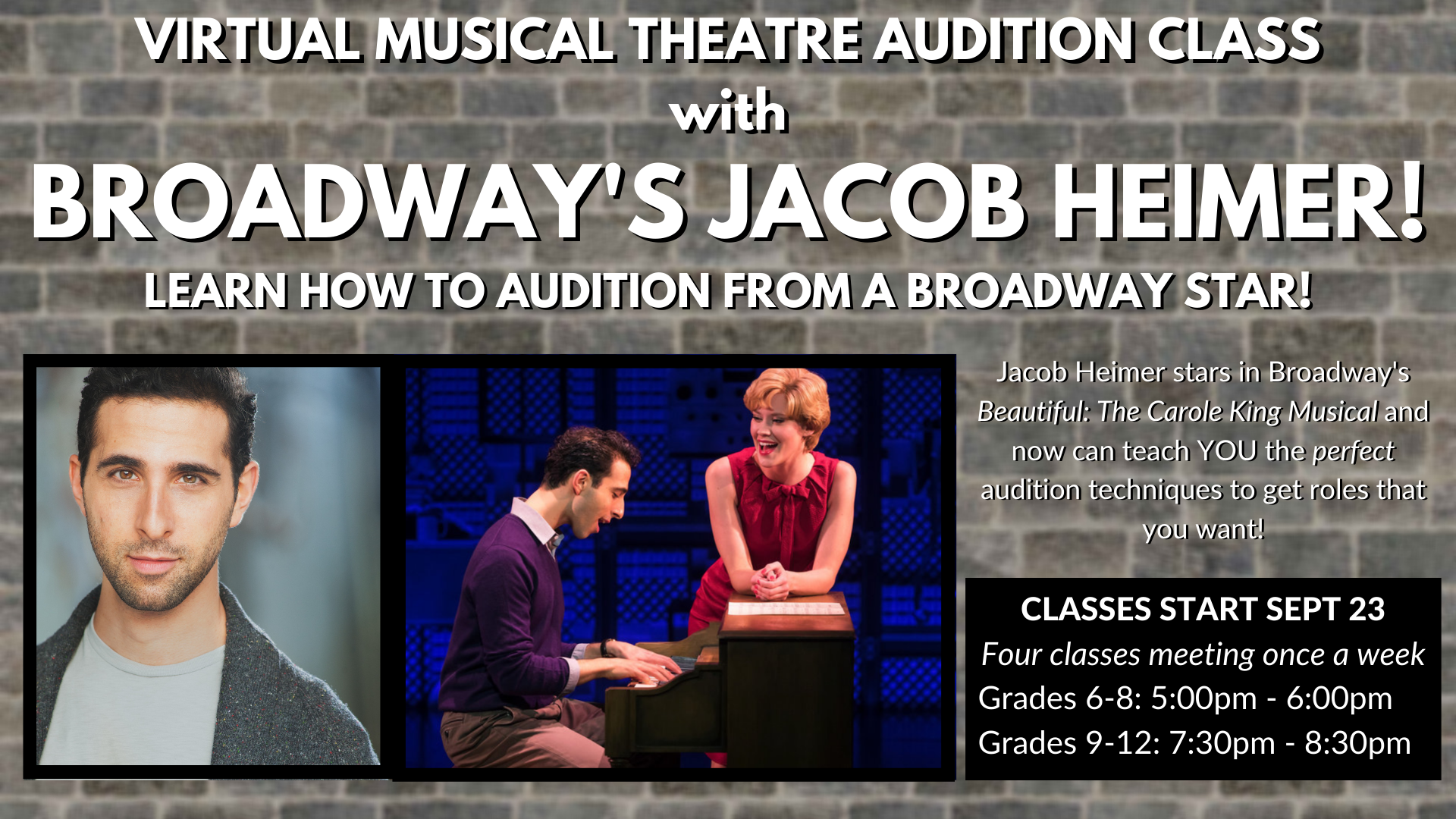 Virtual Musical Theatre Audition Technique with Broadway’s Jacob Heimer ...