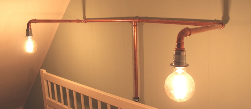DIY: Kupferlampe im Schlafzimmer - Kolorat