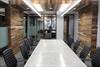 Old Face Reclaimed Longleaf Pine on walls and ceililngs of Austin's Stream Realty office