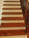 Reclaimed Longelaf Pine stair tread (with customer applied side "return")