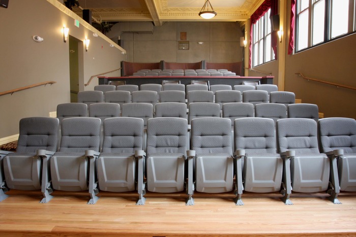The Kress has a mix of seating from traditional theater seats to spacious booths at the rear.
