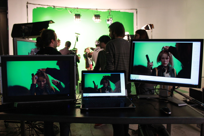 On set filming Special Effects Shot with Phantom Gold Camera at 2000 frames per second