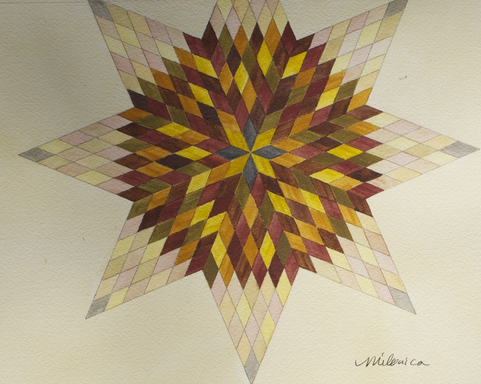 Big Single Brown Star on Beige