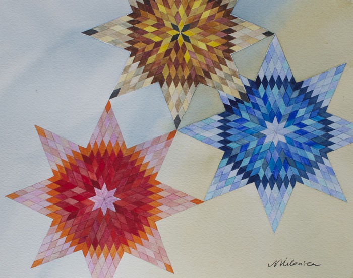 3-Star in Red, Blue and Brown