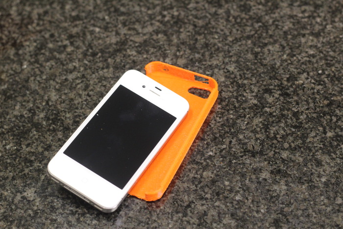 Custom printed iPhone 4s case out of orange ABS