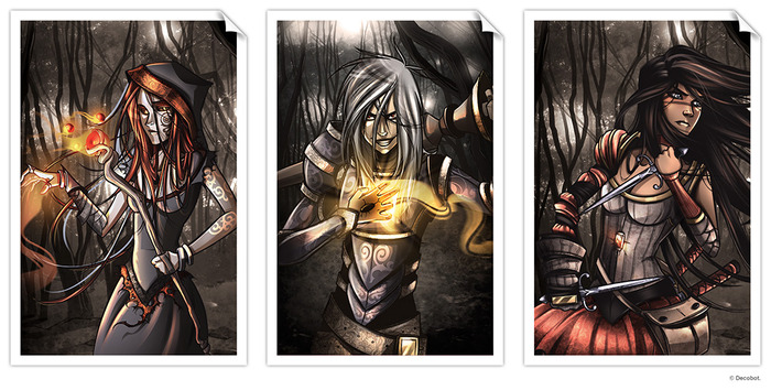The Dark Legends: (Left to Right) Vega, Cedric, and Roslynn. (Click to enlarge)