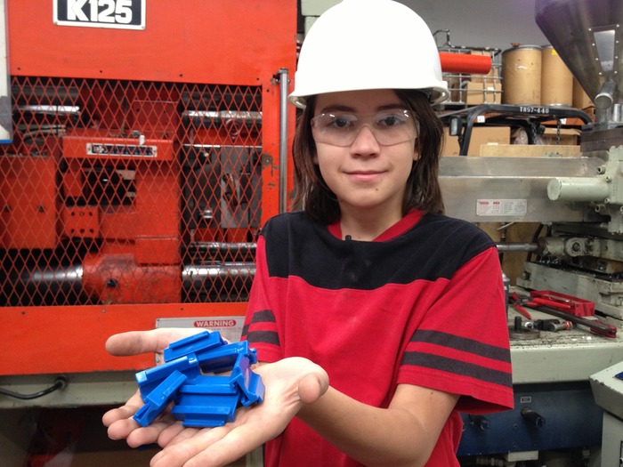 Sebastian at injection mold factory