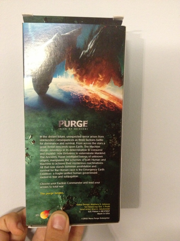Back of PURGE Box