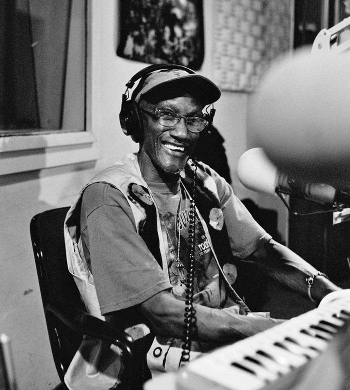 Bernie at WBAI in New York [photo: Tyler Durrance Gamble]