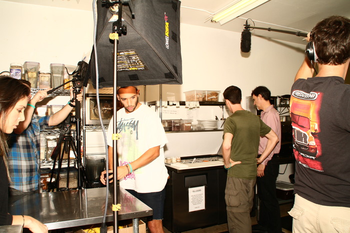 on the set!
