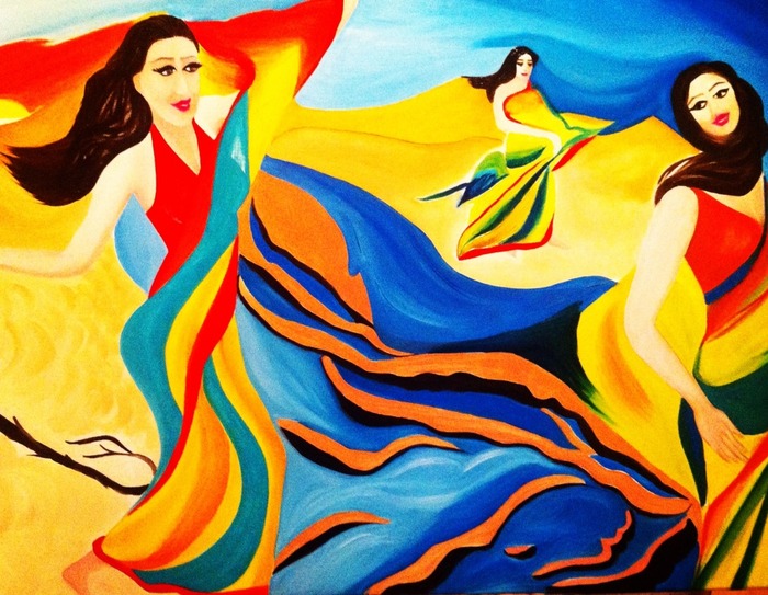 Oasis of Life - scarf design