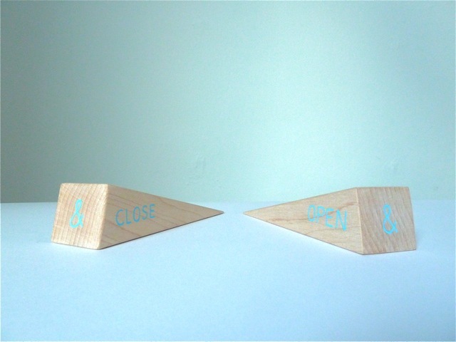 Open & Close convivial doorstops by Marijke Annema