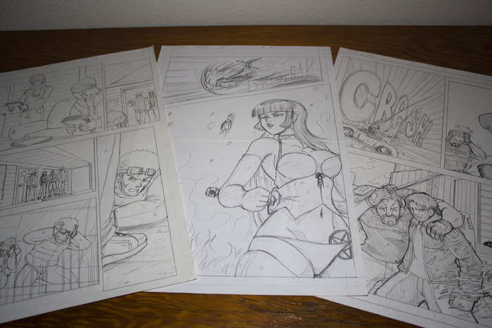 100 pages of original art from the first 7 Chapters!