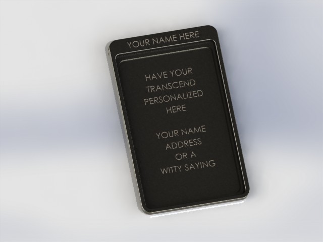 Custom engraving under front ID cover - see update #2 for more information