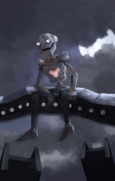 One of the male robots