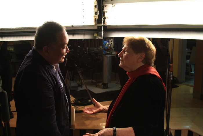Director Ty Kim and Violinist and Teacher Jenny Rudin discuss the documentary after cameras stopped rolling.