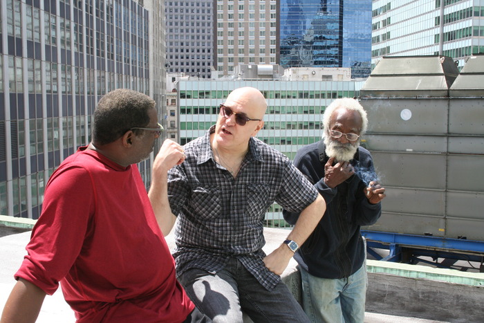 Breaktime against the New York Skyline